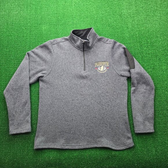 Paddy's Old Irish Whiskey Sweatshirt Large Gray 1/4 Zip Fleece Pullover Casual - Picture 1 of 8